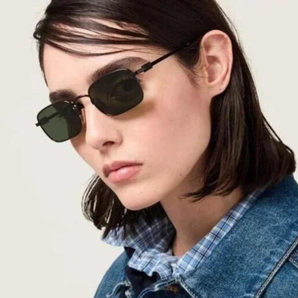 NEW MIU MIU SUNGLASSES MUA53S 1AB1I0 BLACK WOMEN MU A53S SMU A53